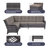 6-Piece Outdoor PE Rattan Sectional Seating Group With Cushions-111700401-111700403