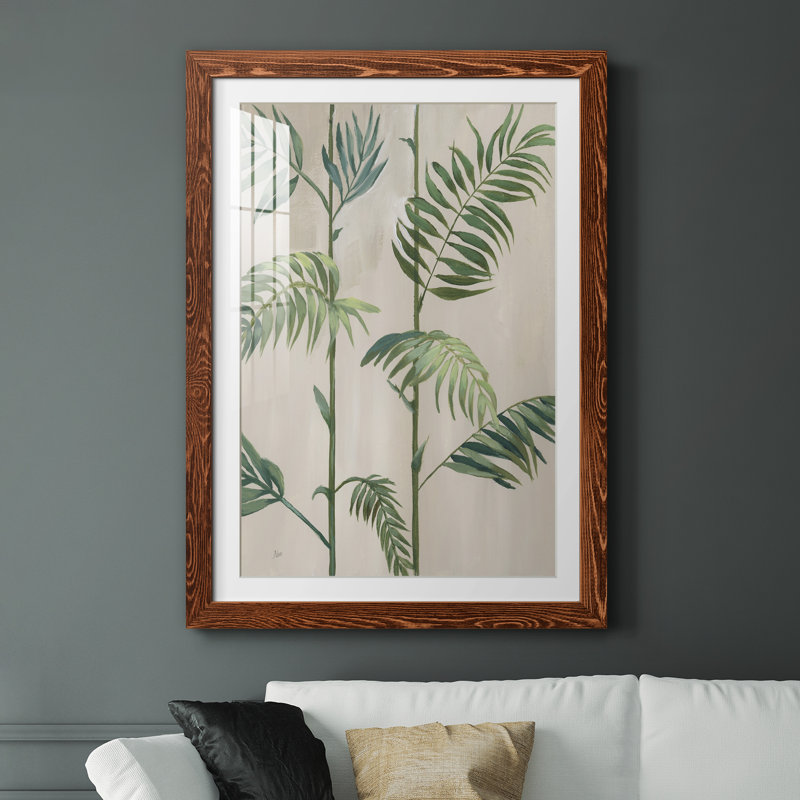Modern Fronds I - peinture encadrée, H 44 po x l 31 po x P 1 po, Érable