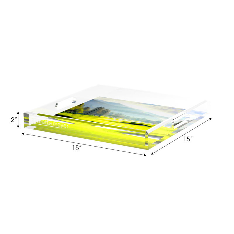 Decorative Tray, 2" H x 15" W x 15" D