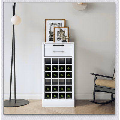 Meuble-bar à vin modulaire avec rangement pour 24 bouteilles, idéal pour recevoir et organiser vos réceptions à domicile avec élégance.