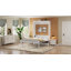 Lit escamotable double avec 2 tiroirs, beige
