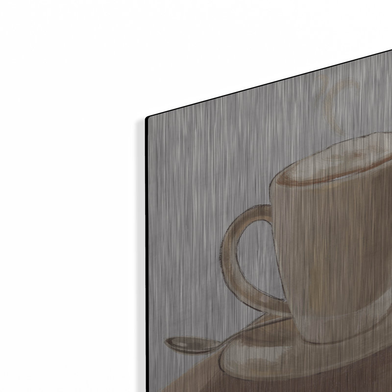 Art mural en métal Winston Porter «Coffee And Co 4 Neutral» par Janelle Penner, H 12 po x l 12 po
