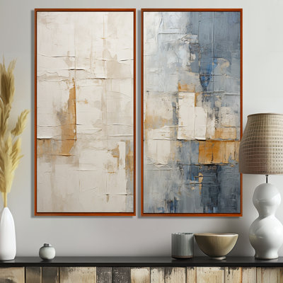 Minimalisme beige et doré scandinave I - Paysages, art mural scandinave