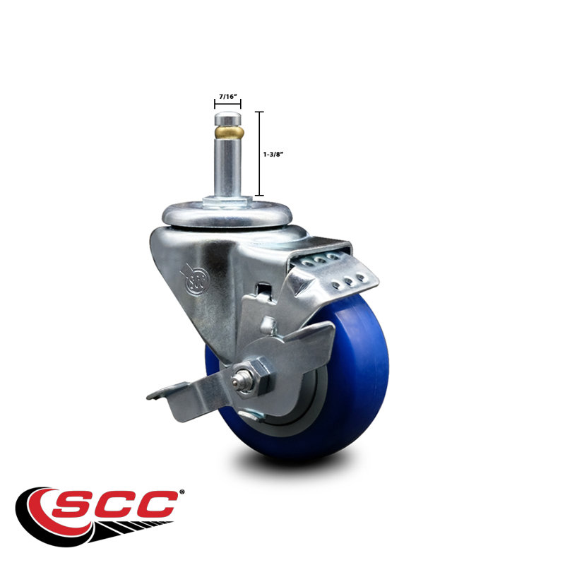 Polyurethane Caster, Blue