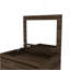 Commode H 43 po, boîte à bijoux, miroir, armoire à une porte, deux tiroirs, noyer foncé-194475447