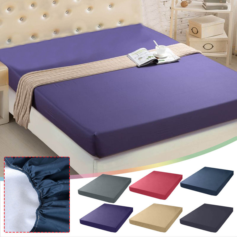 Couvre-lit en polyester Couvre-lit brossé Pure Color Drap de lit Pure Color