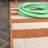 Hedva Two-Tone Wide Stripe Orange/Beige Indoor/Outdoor Rug-606901632