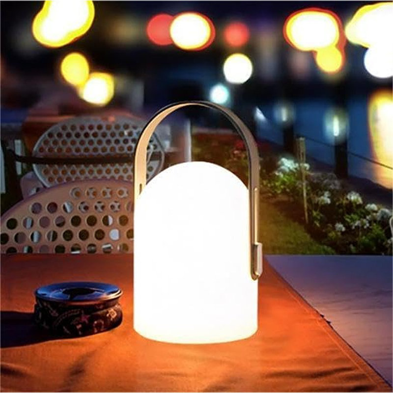 Lampe de table portative puissante à piles 4000Mah à DEL avec 3 modes d'éclairage et lampe de nuit pour l'extérieur