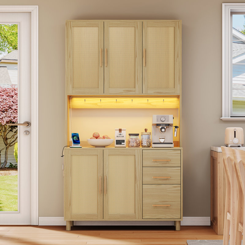 183cm Kitchen Pantry, Beige