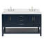 ARIEL Magnolia 60 Double Sink Bathroom Vanity with Top-1006430429