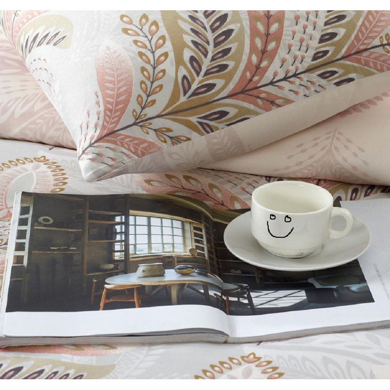 Bedding, Super King Duvet Cover + 2 Standard Pillowcases, Pink Floral