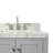 Ariel Cambridge 36 In. Right Offset Vanity With 2 In. Carrara Marble Countertop-109078780