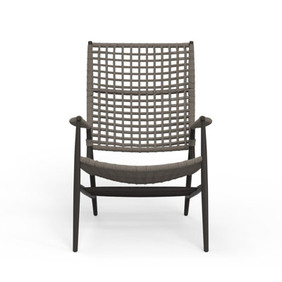 Grigio Highback Aluminum and Olefin Rope Outdoor Patio Lounge Chair
