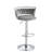 Ginko Modern Swivel Bar Stool with Backrest, Adjustable Height Kitchen Island Stool with Upholstered Seat and Footrest,-93498216-90489190