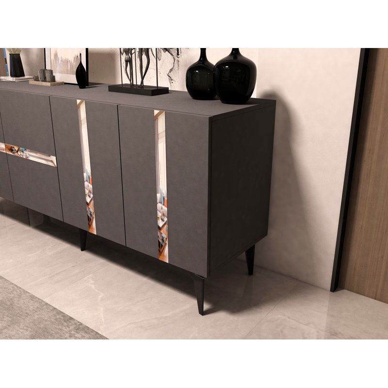 Foxdale 150cm Console Table, Grey/Silver