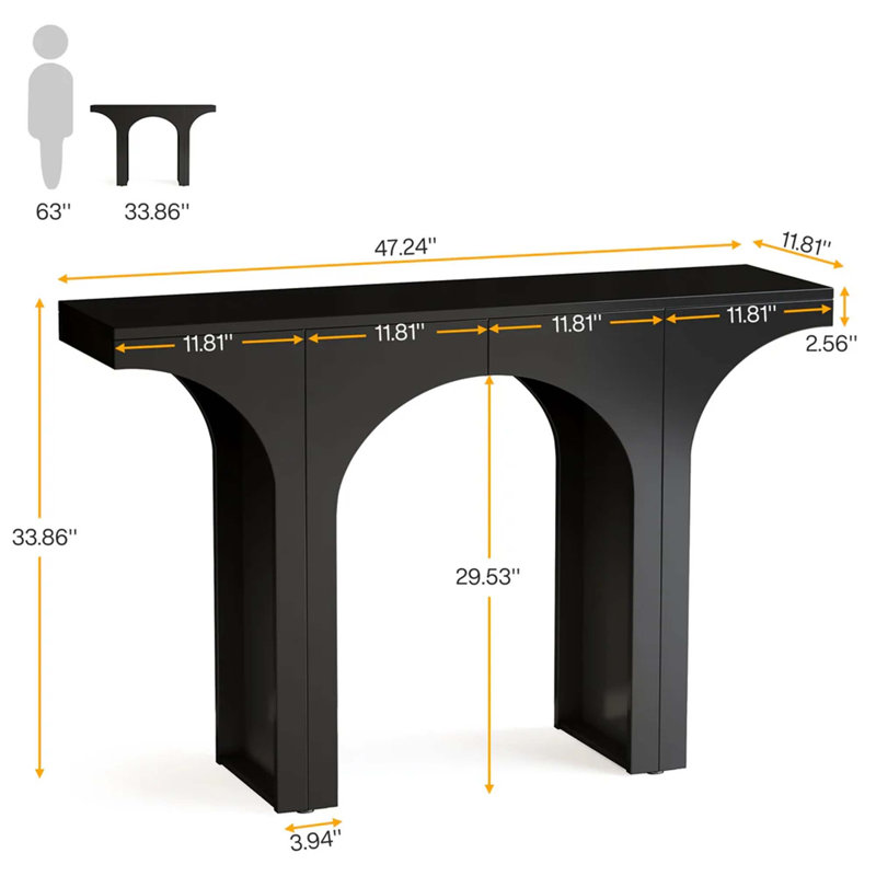 Console de hall d'entrée polyvalente au design minimaliste