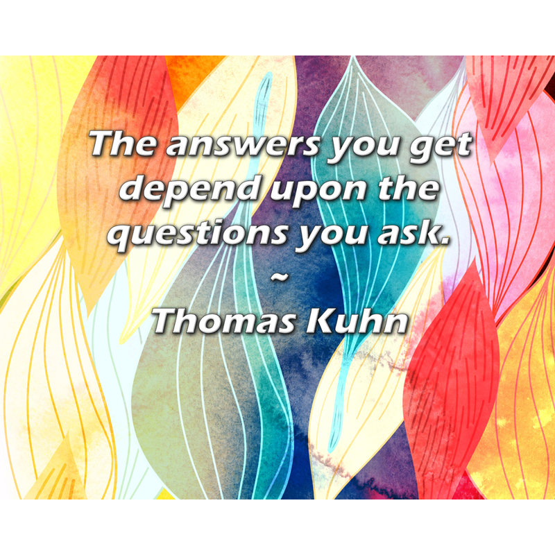 Astoria Grand Gallery Wrapped Canvas By Thomas Kuhn: "The answers you get depend upon the questions y, 13" H x 18" W