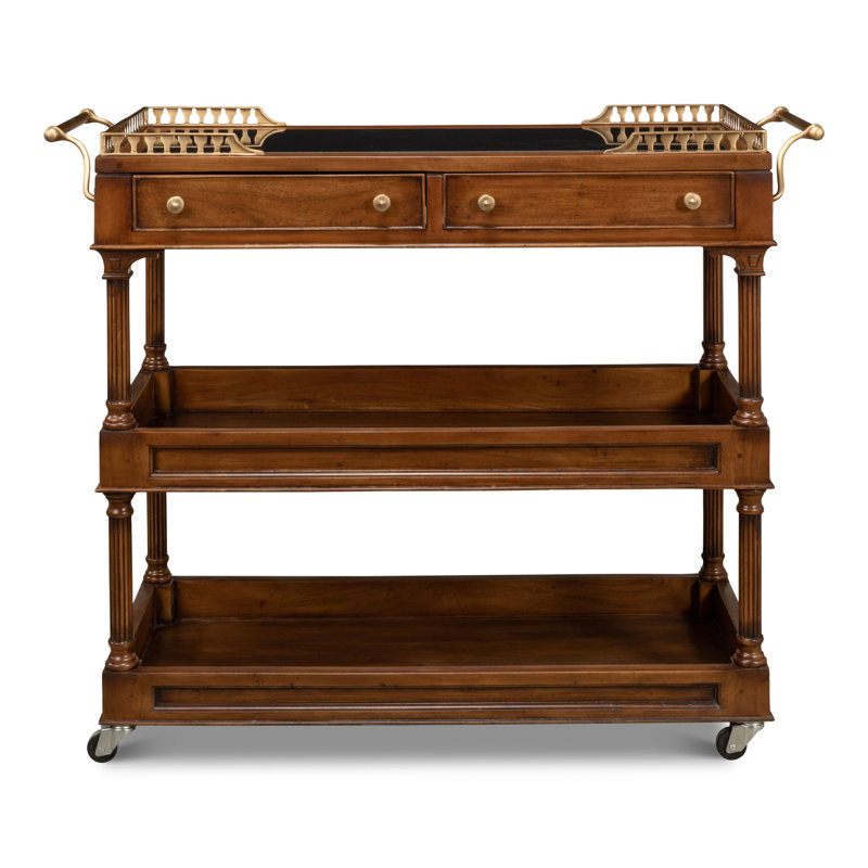 Capital Serving Cart Fruitwood Finish