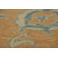 Grand tapis orange teint à la main Oushak 10 x 14