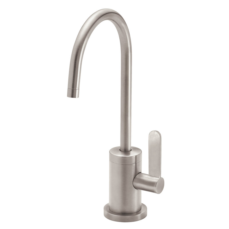 Hot Water Dispenser, Black Stick Lever Handle, Satin Nickel
