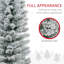 Arbre de Noël artificiel avec 405 pointes enneigées et base en métal-1021785139