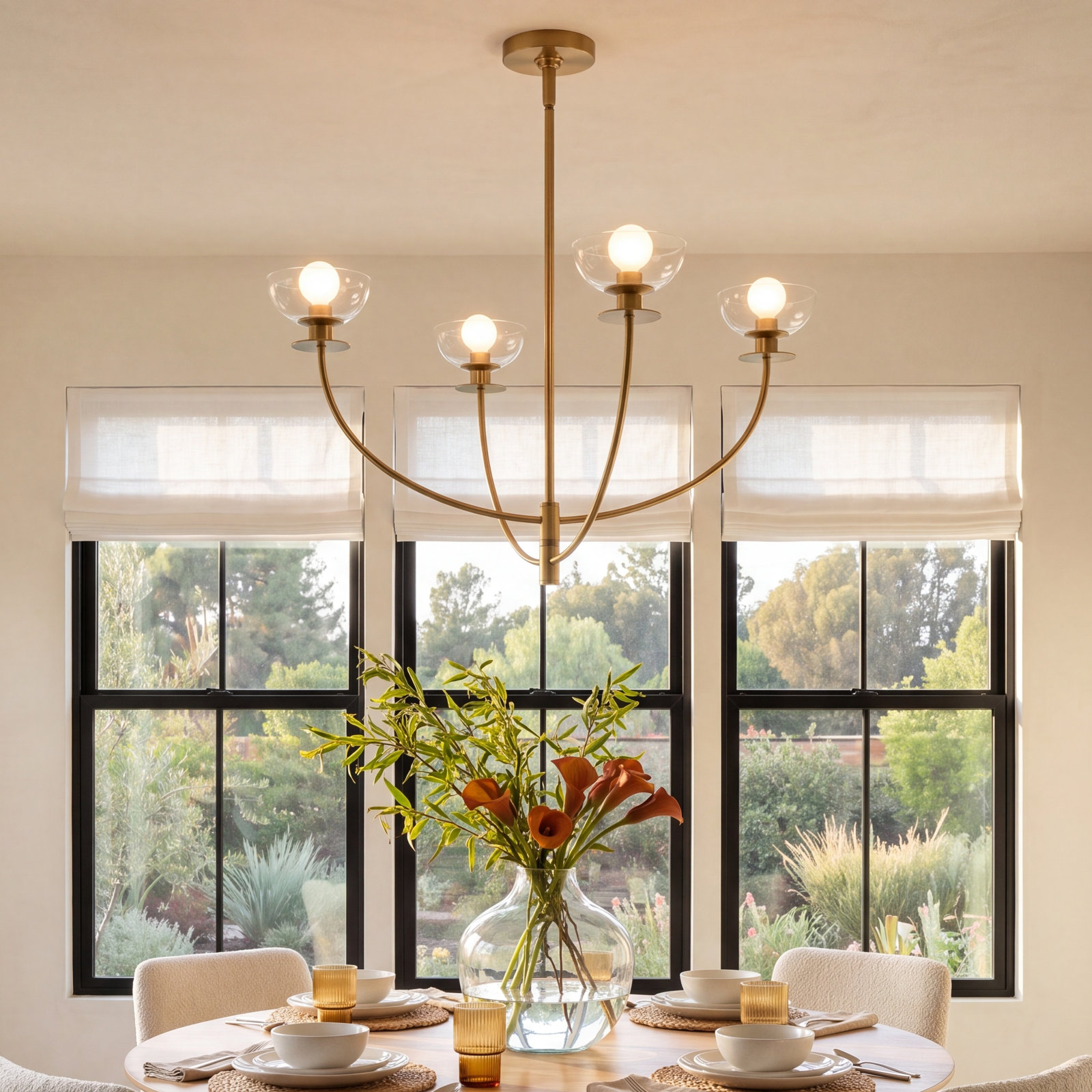 Blakehurst 4 - Light Chandelier, Brushed Gold