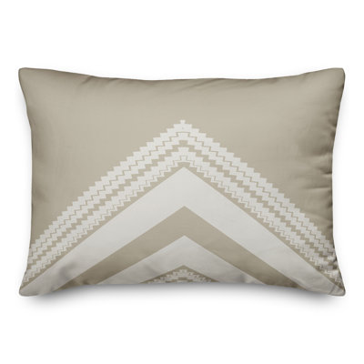 Housse de coussin rectangulaire et insert Greige Zig Zag