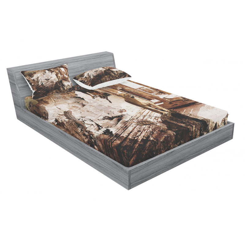 Microfiber Sheet Set, Queen Sheet Set with Fitted Sheet