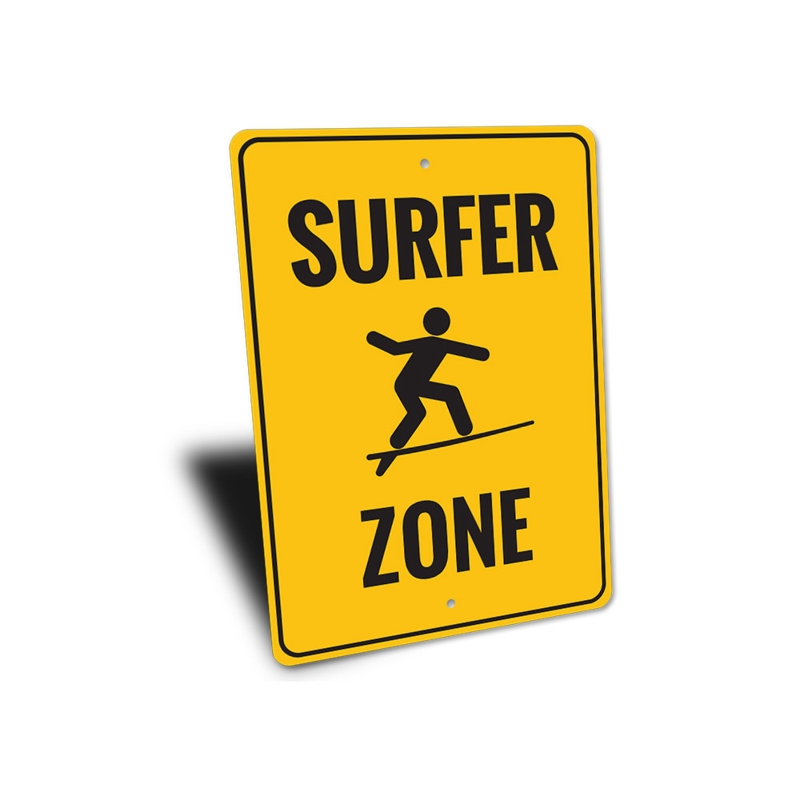 Panneau Surfer Zone, H 18 po x l 12 po x P 0,06 po