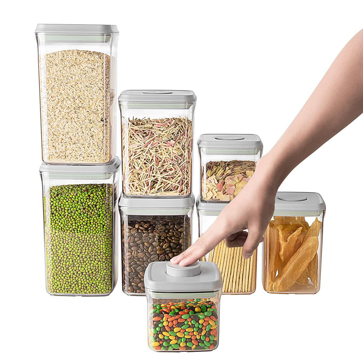 Latitude Run® Airtight Food Storage Containers Set POP Open Kitchen ...