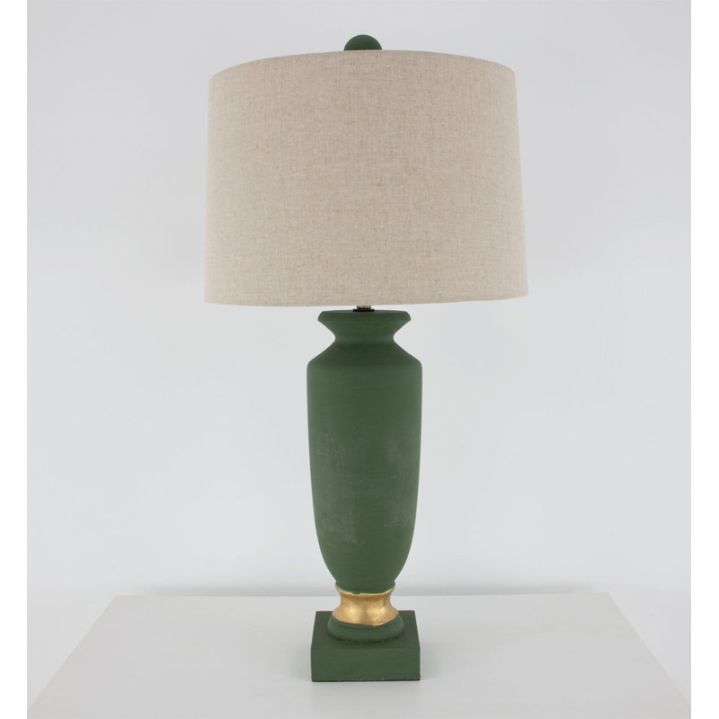 Emmylou Table Lamp, Emerald Green/Gold, Brown