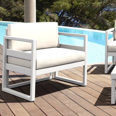 Chaise de patio avec coussins Lane