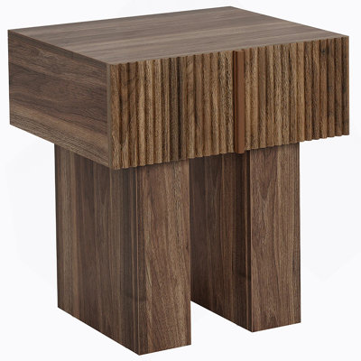 Bedside Table, Storage Nightstand With One Drawer