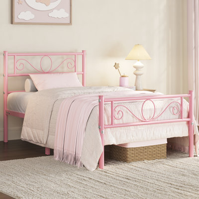 Metal Bed Frame with Headboard/Under-Bed Storage