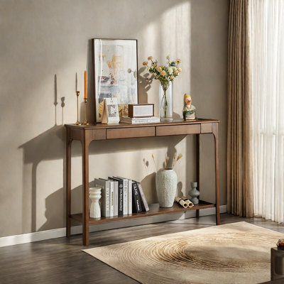 Modern Minimalist Solid Wood Console Table by interanest