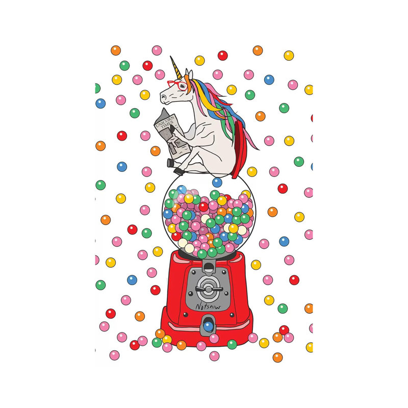«Unicorn Poop Gumballs» par Notsniw Art, impression sur toile tendue, H 12 po x l 8 po x P 0,75 po