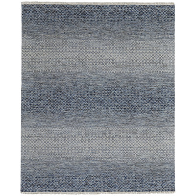 Branson Wool Area Rug in Blue