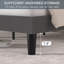 Lit plateforme tapissier pleine grandeur en velours gris foncé avec tête de lit réglable, cadre de lit moderne avec lattes de bois, aucun sommier requis-1528948480-1528948481
