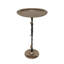 Table d'appoint en aluminium noir et or avec un motif délicat de grenade