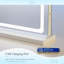 Grand miroir de maquillage lumineux, miroir grossissant 15X, port de charge USB, support de table / mural, pour salle de bain
