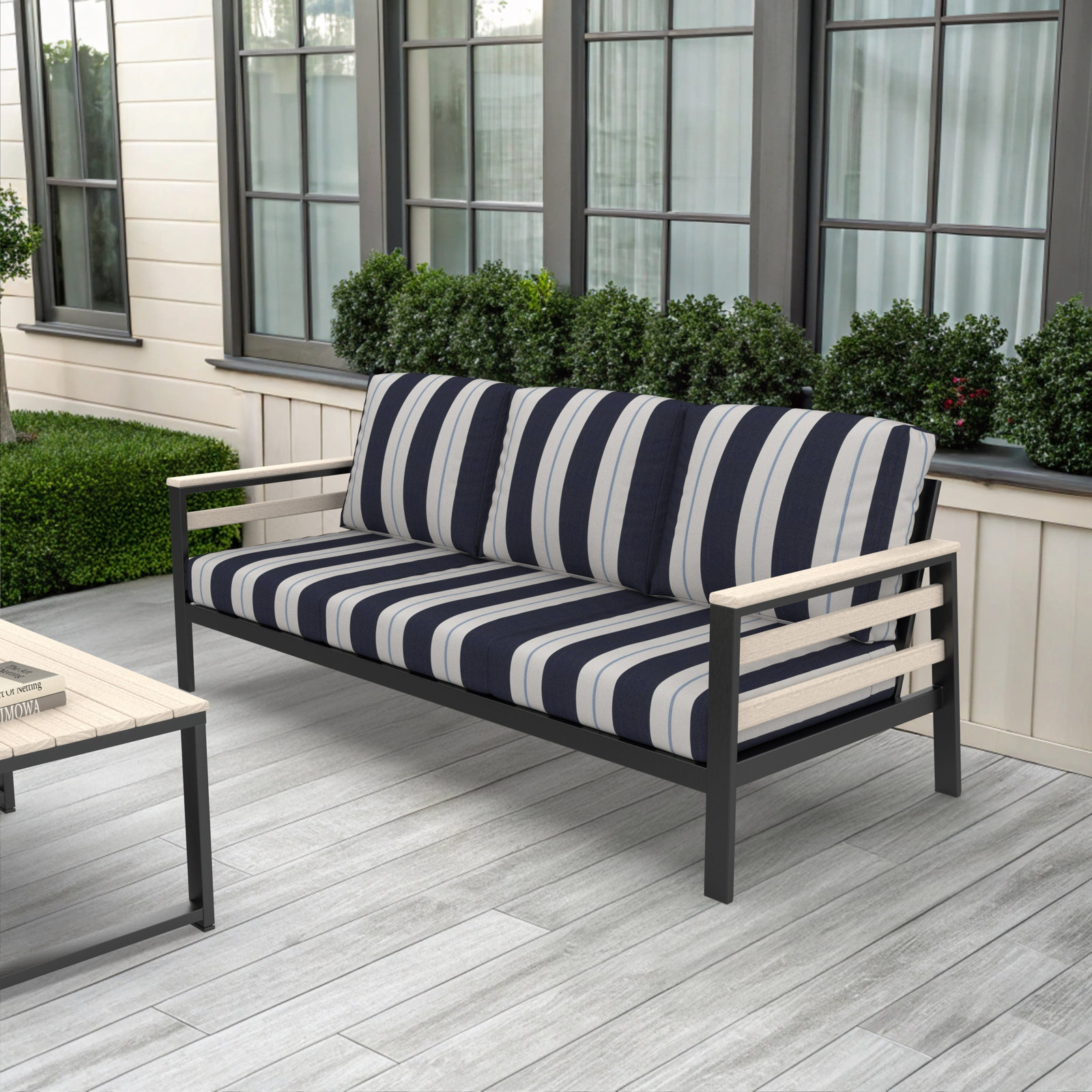 Townsend 80" Sunbrella® Patio Sofa, Sunbrella® Relate Harbor, Seashell