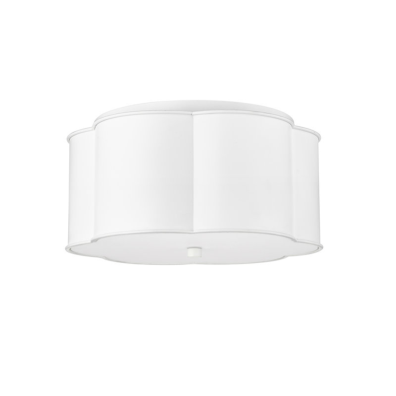 Plafonnier encastré 3 lumières 7,5 po Priyan, Blanc mat