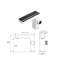 MEJE Bathroom Sink Faucet, Temperature Digital Display Faucet, Brass Lavatory Single Handle Faucet, Matte Grey & White Color-1767624358