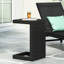 Table d'appoint moderne en aluminium noir mat pour table de jardin