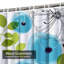 Rideau de douche à fleurs avec 12 crochets-590120338