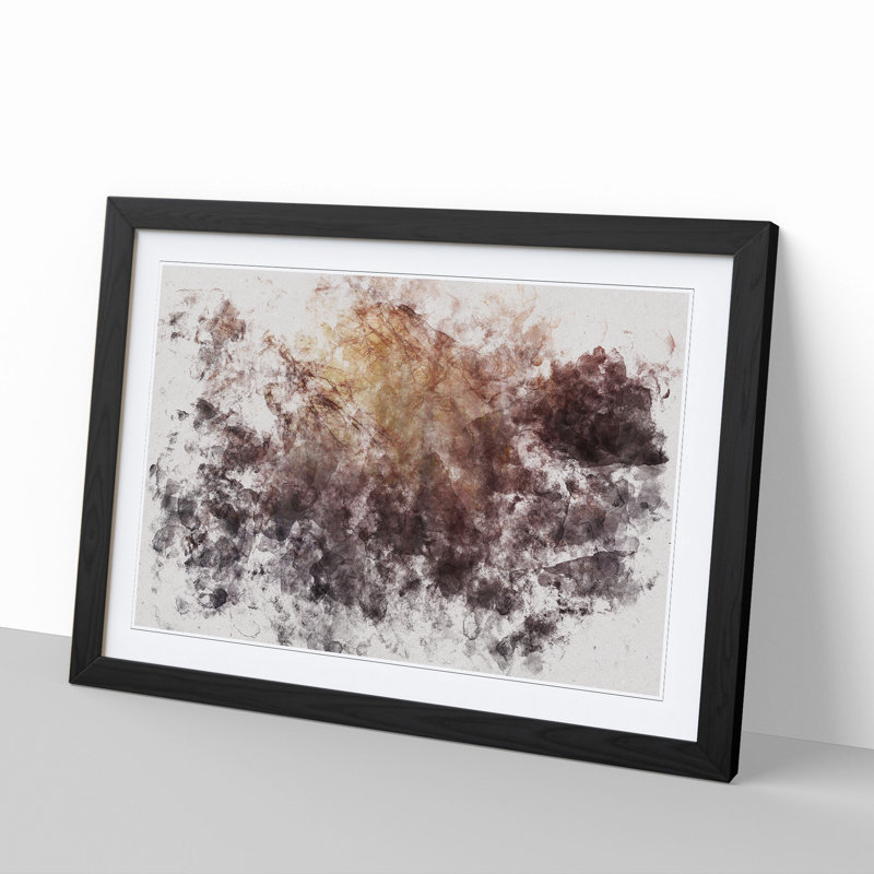 Sunlight Forest Vol.1 Watercolour - Framed Print, 27cm H x 36cm W x 2cm D, Black