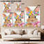 Art mural de lapin de Pâques GUTTATY, décoration murale de photos de lapin de Pâques au printemps, décorations murales de fleurs de lapin et de printemps, impressions de Pâques pour le salon, la chambre à coucher, la chambre d'enfant, la chambre de bébé prête à être suspendue 12 po x 18 po-34387878