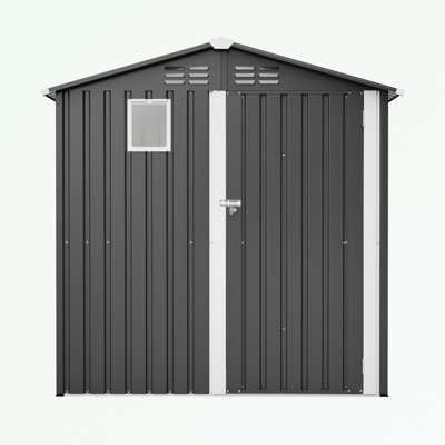 Metal Outdoor Storage Shed with small window and vent
