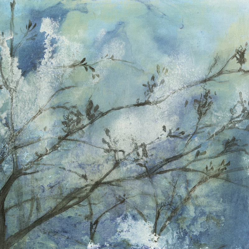 Moonlit Branches I by Jennifer Goldberger - Wrapped Canvas Painting, 122cm H x 122cm W