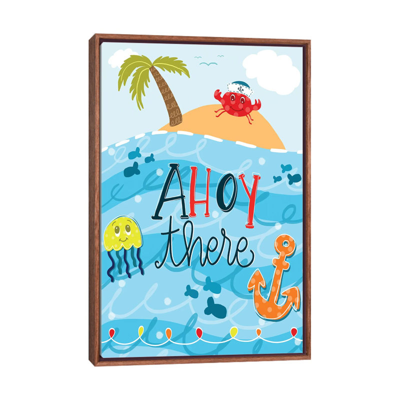 «Ocean Friends» par Emily Cromwell - impression d'art graphique, H 40 po x l 26 po x P 1,5 po, Pas de tapis